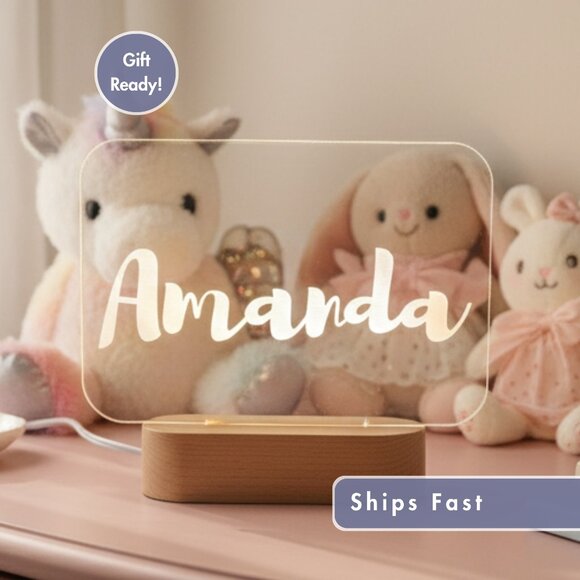 Personalized LED Name Light | Custom Logo Sign | Worker, Boss & Employee Gift - Picture 1 of 8